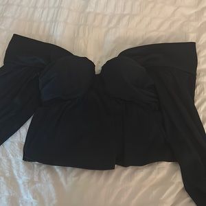 House of Harlow 1960 x Revolve Burna Blouse in Navy